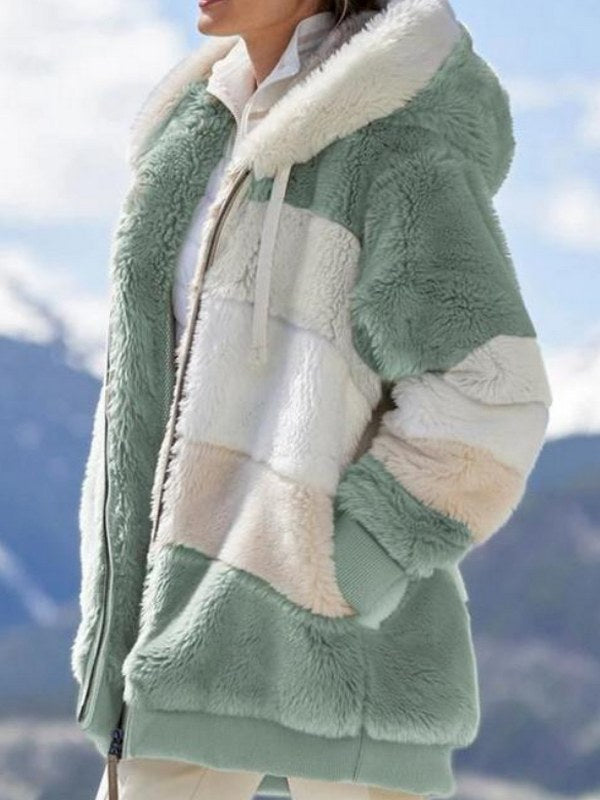 Women's Hooded Faux Fur Jacket | Laura