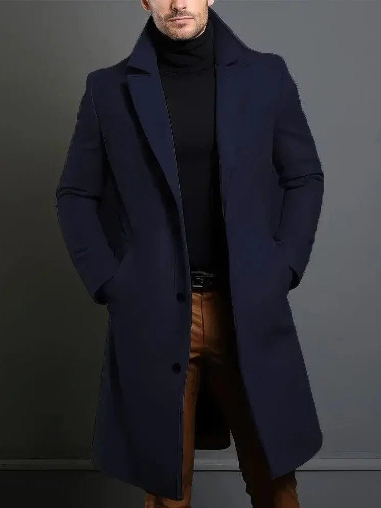 Merino Wool Trench Coat for Men | Drune