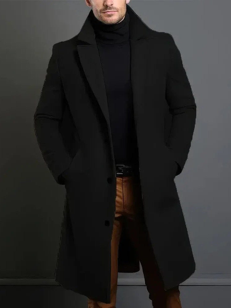 Merino Wool Trench Coat for Men | Drune