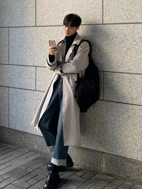 Long Trench Coat for Men | Drune