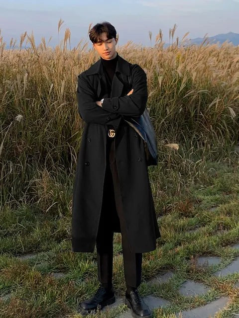 Long Trench Coat for Men | Drune