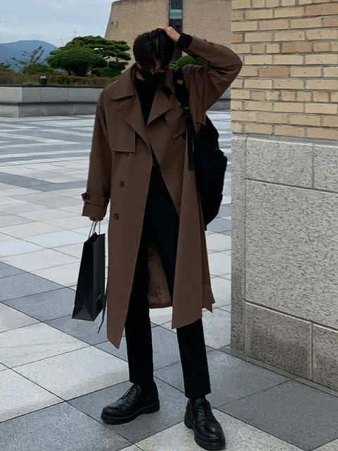 Long Trench Coat for Men | Drune