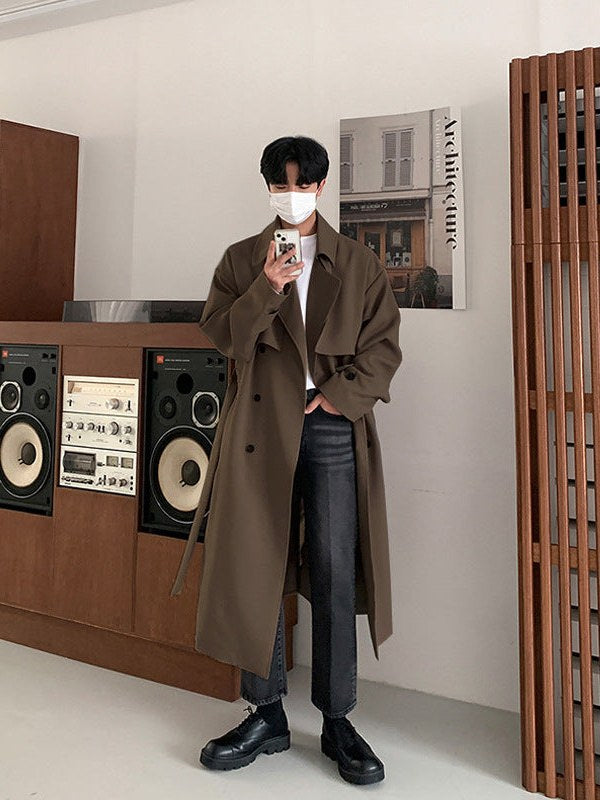 Long Trench Coat for Men | Drune