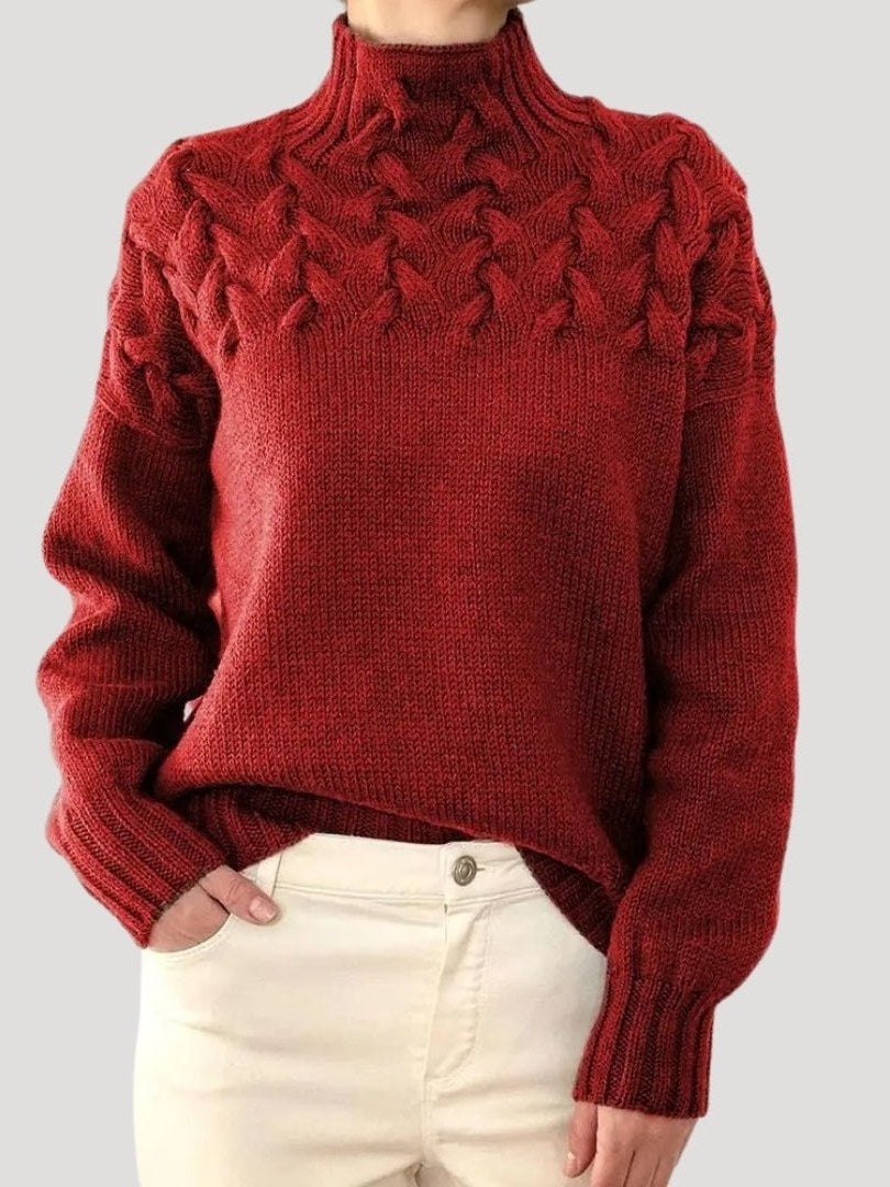 Women's Cable Knit Sweater | Zelda