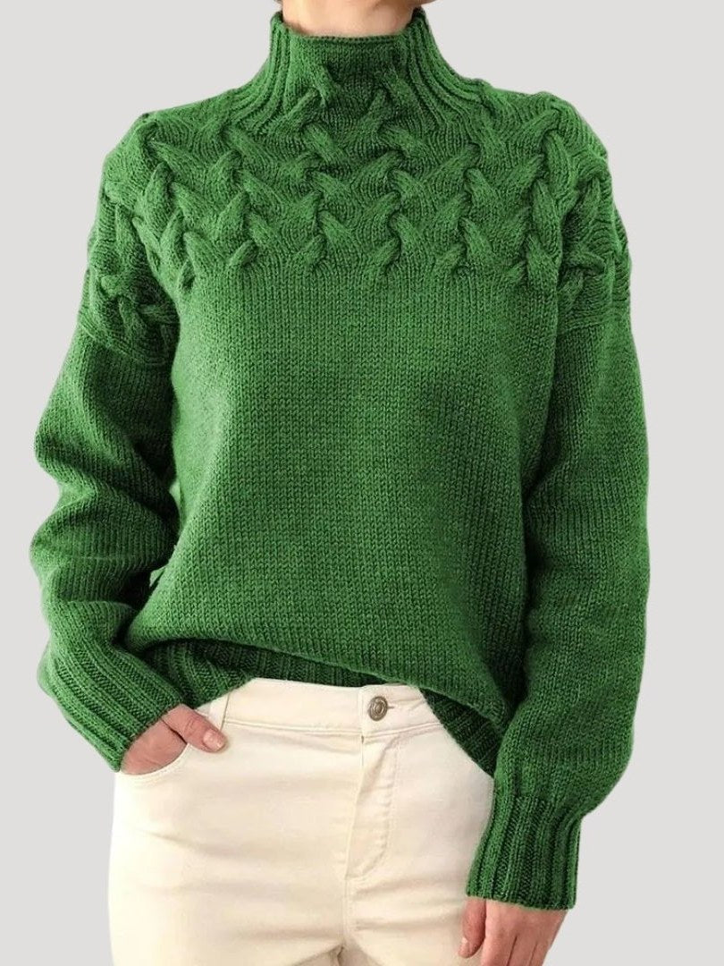 Women's Cable Knit Sweater | Zelda