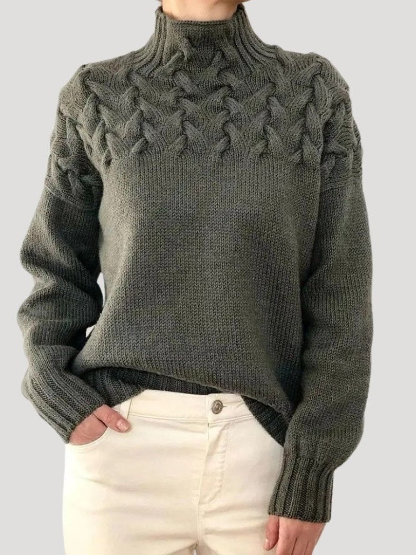 Women's Cable Knit Sweater | Zelda