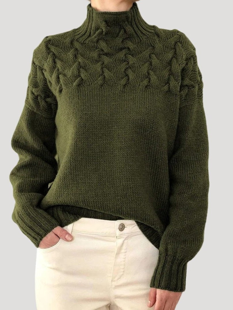 Women's Cable Knit Sweater | Zelda